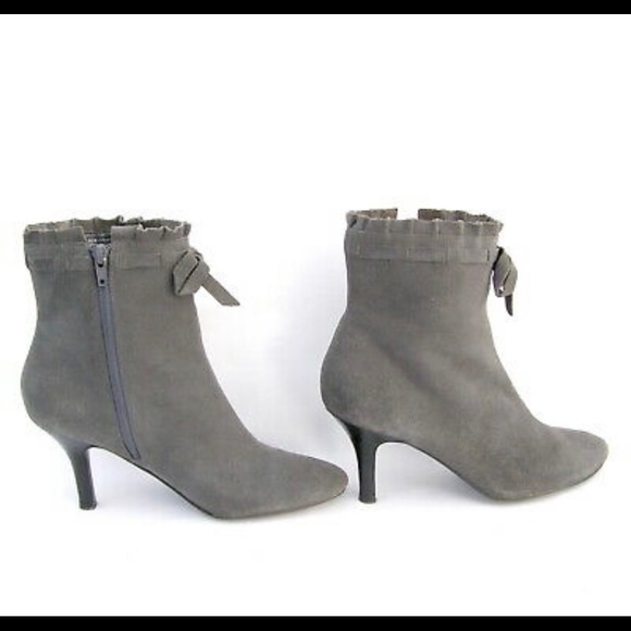 Suede High Heeled Booties - Picture 1 of 9